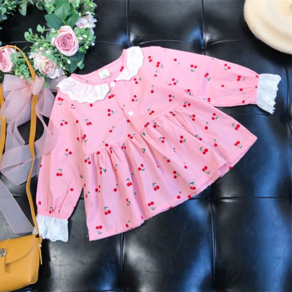 Kids Girls Summer Pajamas Children Sleepwear Baby Pajamas Sets Girls Flower Lace Cotton Nightwear Clothes Kids Clothing 2-7Y - Image 4