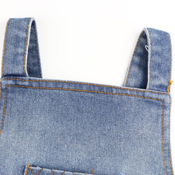 Summer Lace Denim Patch Baby Girl Dress Children Party Frock Toddler Girl Clothing Kids Princess Dress - Image 2